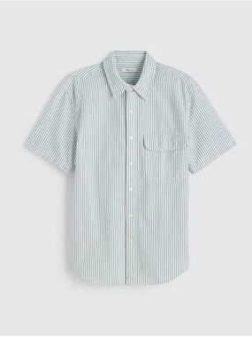 Madewell Short-Sleeve Single-Pocket Shirt in Allday Oxford Size L NWT